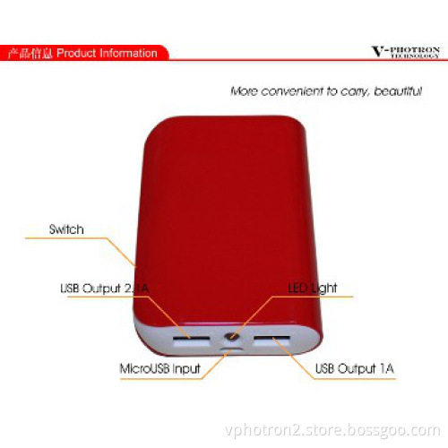 Good designer power bank chargers 6600mah